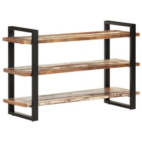 Sideboard with 3 Shelves 120x40x75 cm Solid Reclaimed Wood