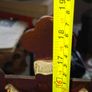 Large Antique Heavy Altar Crucifix with an INRI, and a Heavy Brass that's copper-toned pedestal base, Postage Available or Collection Image 9