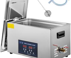 30L Ultrasonic Cleaner Dual Frequency Ultrasonic Cleaning Machine with Heater Jewelry Cleaner for Parts Jewelry Eyeglass Ring Denture Record Circuit Board 28/40KHz