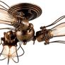 Vintage Ceiling Lights Adjustable Socket Industrial Chandeliers Metal Wire Cage Lamp Semi-Flush Mount Rustic Ceiling Indoor Home Retro Lighting Fixture 3-Light(Bulbs Not Included) MULTIPLE COLOURS AVAILABLE (FREE POSTAGE) Image 2