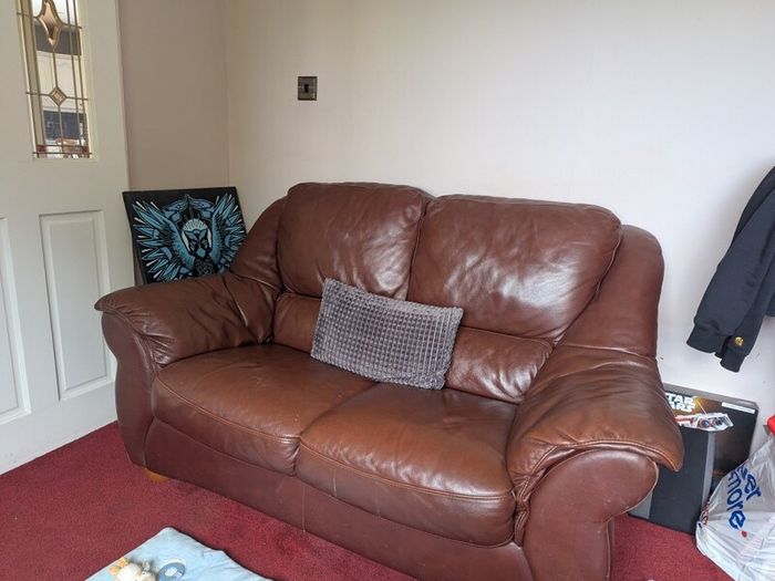 2 seater leather couch for sale