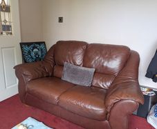 2 seater leather couch for sale