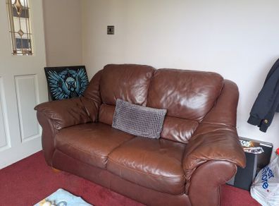 2 seater leather couch for sale