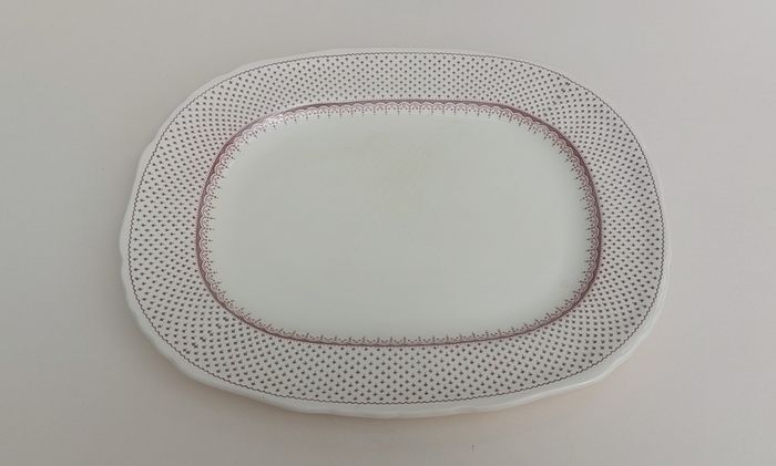 Beautiful Masons Patent Ironstone 13 Inch Oblong Serving Platter in the Ashlea Pattern, Post 1950