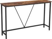 console table, hall table, side table, entrance area, living room, stable steel frame, industrial design, vintage brown-black