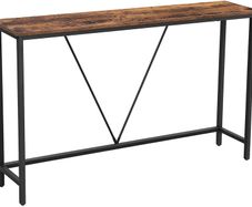 console table, hall table, side table, entrance area, living room, stable steel frame, industrial design, vintage brown-black