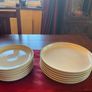 DENBY New REDUCED.  6 dinner plates and 6 luncheon plates in Linen coupe . All new and unused Image 2