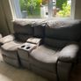 2 Two seater Leya leather power reclining sofas Image 2