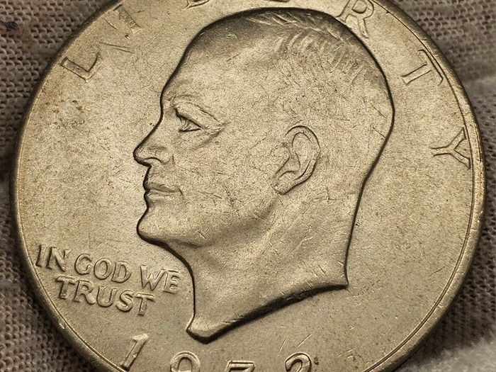 USA United States 1972 Eisenhower 1 Ike Dollar Apollo 11 Moon  Landing