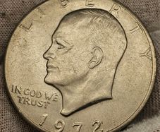 USA United States 1972 Eisenhower 1 Ike Dollar Apollo 11 Moon  Landing