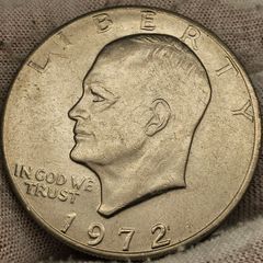 USA United States 1972 Eisenhower 1 Ike Dollar Apollo 11 Moon  Landing