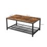 coffee table in retro style, coffee table in 50/60s look, living room table with large shelf, coffee table, retro furniture for your living room, foyer, simple construction, wood look Image 3