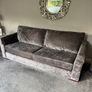 Sofas x 2 plush grey velvet Image 5