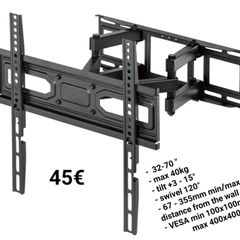 Tv Wall Mount Bracket Tilt Swivel 32-70"