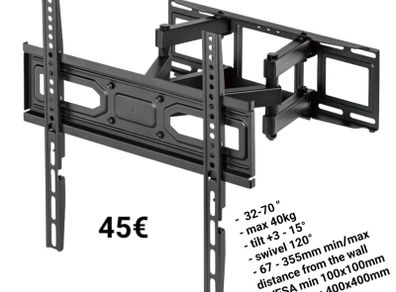 Tv Wall Mount Bracket Tilt Swivel 32-70"