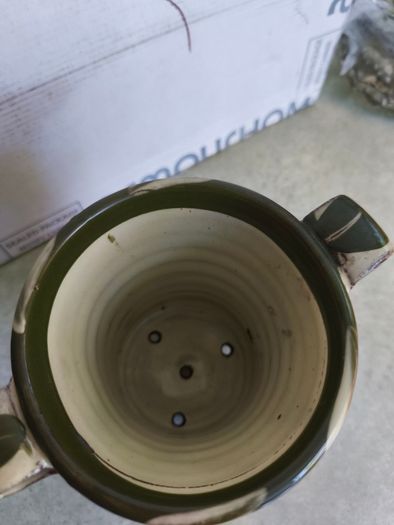 lovely handmade pottery Utensil Pot.