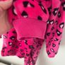 Girls Pink Leopard Print Fleece Onesie 13-14 Years Image 7