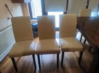Table and six chairs