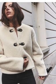 Zara double-faced jacket with toggles