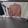 womens pink faux  leather jacket Image 3