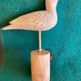 Hand crafted bird on timber perch. New Image 2