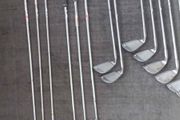 Vintage Maxfli Dunlop golf bag plus golf clubs, golf balls and tees
