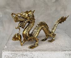 The Dragon And The Pearl - Polished Bronze