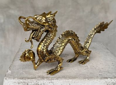 The Dragon And The Pearl - Polished Bronze