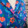 Vintage French blue floral shirt dress Image 3