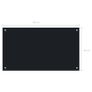 Kitchen Backsplash Black 90x50 cm Tempered Glass Image 9
