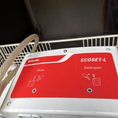 Mach dishwasher and ecolab dispenser