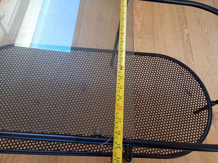 Black Coffee table with glass