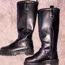Ladies Dr Marten Knee High Anistone Biker UK5 Image 2