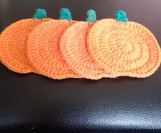 4 Crochet Halloween coasters 10 euro for the 4