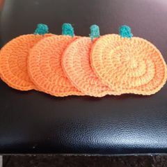 4 Crochet Halloween coasters 10 euro for the 4