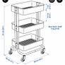 Raskog small Ikea trolley with bamboo lid Image 2
