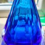 Vintage blue glass perfume bottle Image 8
