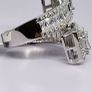 Cubic Zirconia Bypass Ring in Rhodium Overlay Sterling Silver Image 3