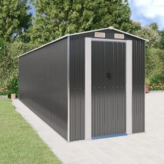 Garden Shed Anthracite 192x772x223 cm Galvanised Steel