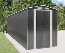 Garden Shed Anthracite 192x689x223 cm Galvanised Steel
