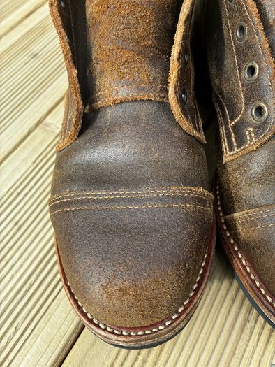 Truman Waxed Olive Captoe 8.5E