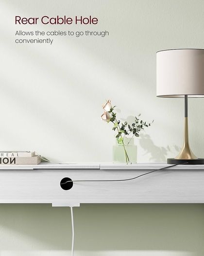 Console Table With Charging Station, Slim Console Table for Hallway, Narrow Table With 2 Compartments, Space-Saving, 25 x 120 x 81 cm, for Living Room, Snow White