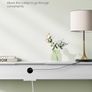 Console Table With Charging Station, Slim Console Table for Hallway, Narrow Table With 2 Compartments, Space-Saving, 25 x 120 x 81 cm, for Living Room, Snow White Image 5