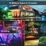 LED Floodlight 300W Equivalent 3000LM, Smart RGB Flood Lights Outdoor with APP Control, Colour Changing + Warm White, Timing - Scene - Garden Lighting, IP66, UK Plug (FREE POSTAGE) Image 6