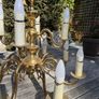 Brass 10 arm Chandelier/Ceiling light Image 4