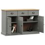 Sideboard with Drawers VIGO 113x40x75 cm Grey Solid Wood Pine Image 2