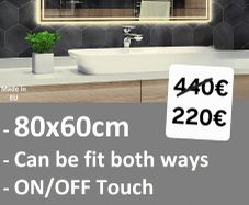 LED Bathroom Mirror Ensuite Defogger Demister