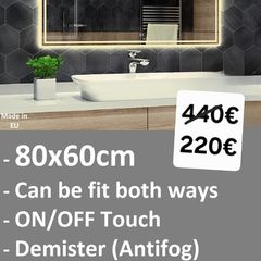 LED Bathroom Mirror Ensuite Defogger Demister