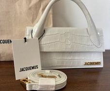 Brand New Jacquemus Le Chiquito Long Croc-Embossed Leather Bag