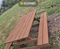 Picnic bench 6ft wide with hardwood pressure treated decking boards